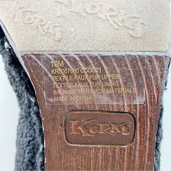 KORK-EASE Teddy Black Faux Fur Clog NEW Size 10 - Picture 9 of 10